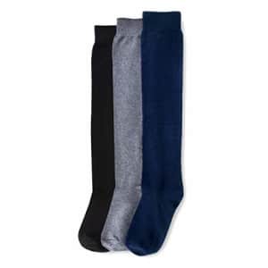 HUE womens Flat Knit Knee 3 Pack Casual Socks, New Graphite Heather, One Size US for $28
