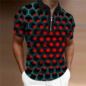 Men's Optical Illusion Polo Shirt for $11