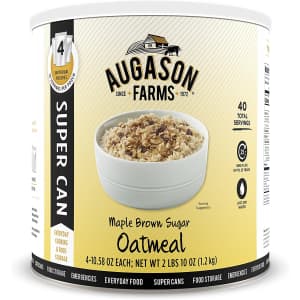 Augason Farms Maple Brown Sugar Oatmeal 10-oz. Can for $11