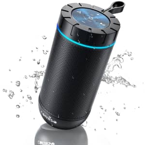 Comiso Waterproof 24-Hour Playtime Bluetooth Speaker for $18