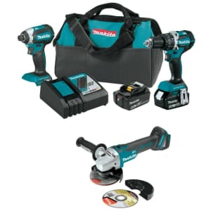 Makita 18V LXT BL Li-Ion 2-Tool Combo Kit w/ Angle Grinder for $262 Makita 18V LXT BL Li-Ion 2-Tool Combo Kit w/ Angle Grinder for $262