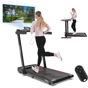 2-in-1 Foldable Treadmill for $238