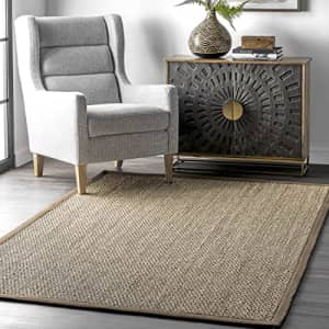 nuLOOM Elijah Farmhouse Seagrass Area Rug, 5' x 8', Brown, Rectangular, 0.3" Thick for $103