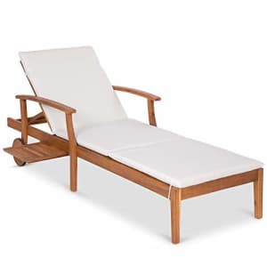 Best Choice Products 79x26in Acacia Wood Chaise Lounge Chair Recliner, Outdoor Furniture for Patio, for $200