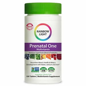 Rainbow Light Prenatal One Prenatal Vitamins + Superfoods, Probiotics, Non-GMO, Vegetarian & Gluten for $50