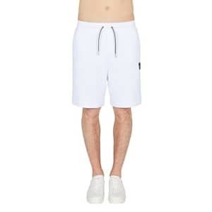 A|X ARMANI EXCHANGE Men's A to X Patch Logo Organic Pima Shorts, White, XL for $33