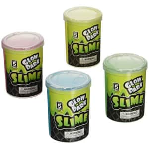 Fun Express Glow Slime Party Pack - Includes 12 glow in the dark slime containers - Fun Gross and Glow Party for $16