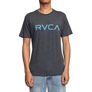 RVCA Men's Premium Red Stitch Short Sleeve Graphic Tee Shirt, Big Black 2, Medium for $23