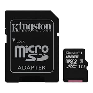 Kingston Digital 128GB microSDXC Class 10 UHS-I 45MB/s Read Card with SD Adapter (SDC10G2/128GB) for $19 Kingston Digital 128GB microSDXC Class 10 UHS-I 45MB/s Read Card with SD Adapter (SDC10G2/128GB) for $19
