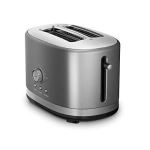 KitchenAid 2-Slice Toaster with High-Lift Lever KMT2116CU, Contour Silver for $100 KitchenAid 2-Slice Toaster with High-Lift Lever KMT2116CU, Contour Silver for $100