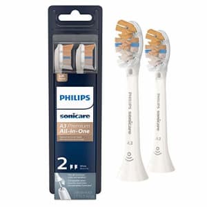 Philips Sonicare Genuine A3 Premium All-in-One Replacement Toothbrush Heads, 2 Brush Heads, White, for $33