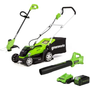 Greenworks 40V Mower/Axial Blower/String Trimmer Combo for $315