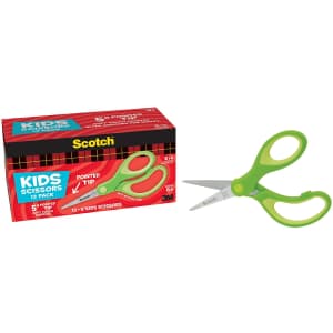 Scotch 5" Soft Touch Pointed-Tip Kid Scissors 12-Pack for $5 Scotch 5" Soft Touch Pointed-Tip Kid Scissors 12-Pack for $5