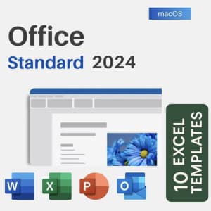 Microsoft Office Standard 2024 for Mac Lifetime License for $14