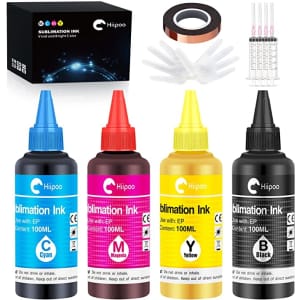 Hiipoo Color Sublimation Ink Refill Kit for $19