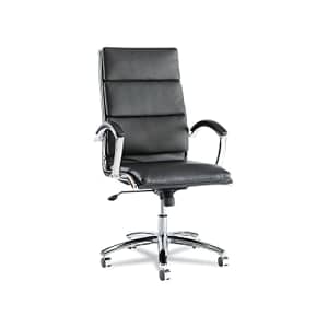 Alera ALENR4119 Alera Neratoli Series High-Back Swivel/tilt Chair, Black Leather, Chrome Frame for $226