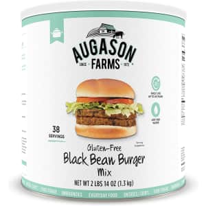 Augason Gluten-Free Black Bean Burger Mix 2-lb. Can for $19