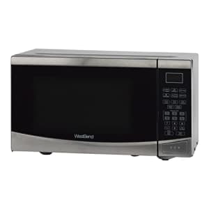 West Bend WBMW92S Microwave Oven 900-Watts Compact with 6 Pre Cooking Settings, Speed Defrost, for $130