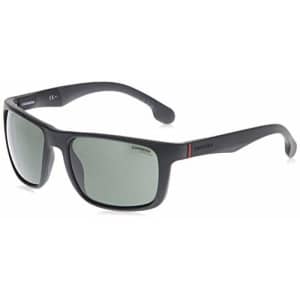 Carrera Men's CA8027/S Rectangular Sunglasses, Matte Black, 57 mm for $97