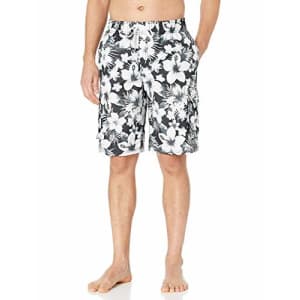 Kanu Surf Men's Infinite Swim Trunks (Regular & Extended Sizes), Dominica Black, 5X for $25