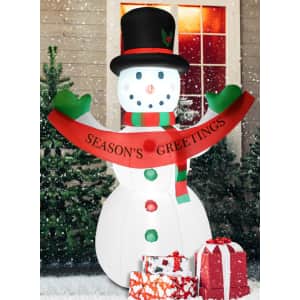 Costway 6-Foot Inflatable LED Christmas Snowman for $30 Costway 6-Foot Inflatable LED Christmas Snowman for $30