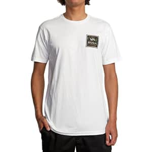 RVCA Men's Graphic Short Sleeve Crew Neck Tee Shirt, VA All The Way/White 2, Large for $24