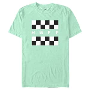NEFF Checker Young Men's Short Sleeve Tee Shirt, Celadon Green, Large for $17