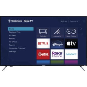 Westinghouse 58" 4K HDR LED UHD Roku Smart TV for $280 Westinghouse 58" 4K HDR LED UHD Roku Smart TV for $280