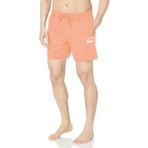 Lacoste Men's Standard Front Pocket Drawstring Swim Shorts, Ledge, Large for $38