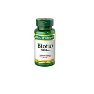 Nature's Bounty Super Potency Biotin 5000mcg - 72 softgels (Pack of 2) for $26