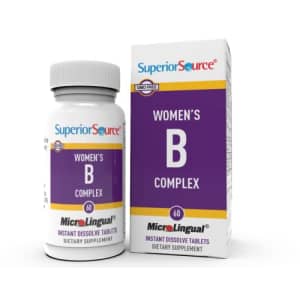 Superior Source Womens B Complex, Quick Dissolve MicroLingual Tablets, 60 Ct, B12 (1000 mcg) + B1, for $8