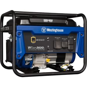 Westinghouse 3,600W Gas-Powered Portable Generator for $349