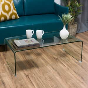 Noble House Pazel 39" Tempered Glass Coffee Table for $118 Noble House Pazel 39" Tempered Glass Coffee Table for $118