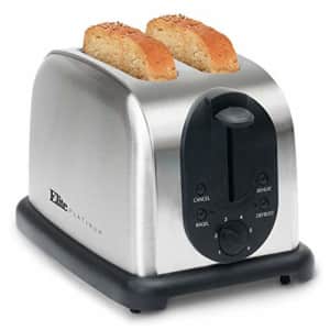 Elite Gourmet Elite Platinum ECT-200X Maxi-Matic 2-Slice Toaster, Brushed Stainless Steel for $54