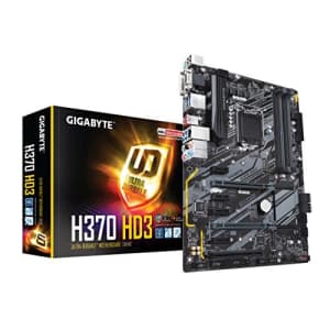 Gigabyte GIGABYTE H370 HD3 (LGA1151/Intel/USB 3.1 Gen 2 (USB3.1) Type A/HDMI/M.2/ATX/DDR4/Motherboard) for $106 Gigabyte GIGABYTE H370 HD3 (LGA1151/Intel/USB 3.1 Gen 2 (USB3.1) Type A/HDMI/M.2/ATX/DDR4/Motherboard) for $106