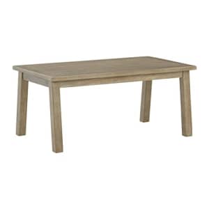 Signature Design by Ashley Barn Cove Outdoor Eucalyptus Patio Coffee Table, Brown for $135