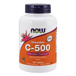 Now Foods NOW Supplements, Vitamin C-500, Antioxidant Protection*, Cherry-Berry Flavor, 100 Chewable Lozenges for $8