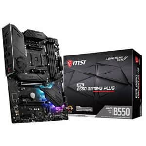 MSI MPG B550 Gaming Plus Gaming Motherboard (AMD AM4, DDR4, PCIe 4.0, SATA 6Gb/s, M.2, USB 3.2 Gen for $99