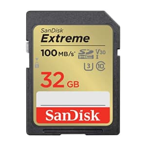 SanDisk Extreme SDSDXVT-032G-GHJIN SD Card, 32 GB, SDHC Class 10, UHS-I, U3, V30, SanDisk Extreme for $11