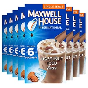 Maxwell House International Cafe Iced Hazelnut Latte Instant Coffee (3.42 oz Boxes, Pack of 8) for $15