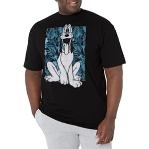 Disney Big & Tall Classic Mickey Pluto Thirty Men's Tops Short Sleeve Tee Shirt, Black, XX-Large for $7