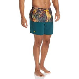 Under Armour Men's Standard Swim Trunks, Shorts with Drawstring Closure & Elastic Waistband, Sp22 for $18