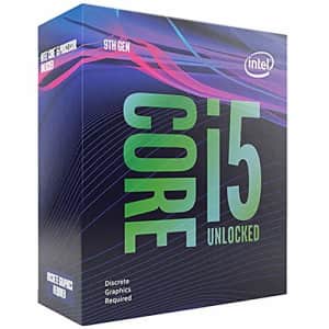 Intel Core i5-9600KF Desktop Processor 6 Cores up to 4.6 GHz Turbo Unlocked Without Processor for $226 Intel Core i5-9600KF Desktop Processor 6 Cores up to 4.6 GHz Turbo Unlocked Without Processor for $226
