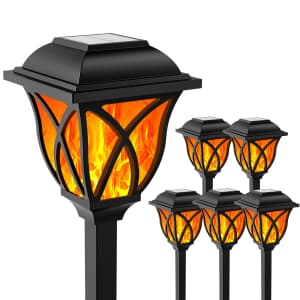 Solar LED Path Light 6-Pack for $12