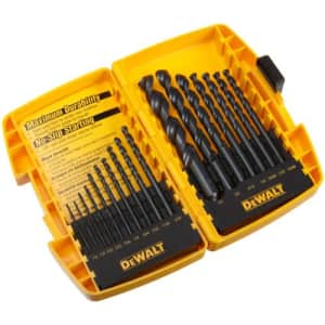 DEWALT DW1167 17-Piece Black-Oxide Split-Point Twist Drill Bit Assortment for $26