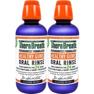 TheraBreath Healthy Gums 24-Hour Oral Rinse 16-oz. 2-Pack for $12 via Sub & Save