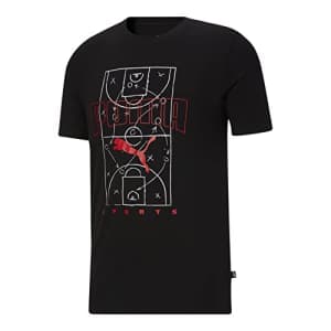 PUMA Men's Graphic Tee Shirt 1, Black 3.0, Large for $24