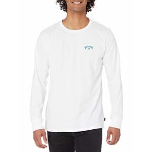 Billabong Men's Long Sleeve Premium Logo Graphic Tee T-Shirt, Arch White, Small for $33