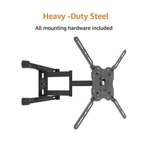 Amazon Basics Full Motion TV Wall Mount with Horizontal Post Installation Leveling for 32-Inch to for $56
