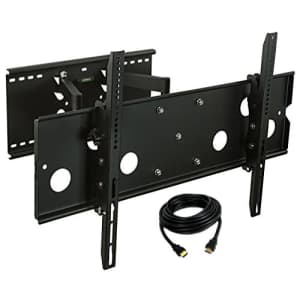 Mount-it! MI-310B-CBL TV Wall Mount Full Motion and Heavy-Duty, Swivels and Tilts, for LCD LED for $68